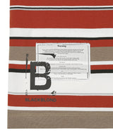 BBD マルチストライプパッチロゴTシャツ  (レッド)