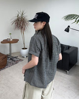 ルアティ クロップ チェック シャツ