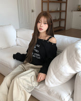Vint Eyelet Strap Sweatshirt