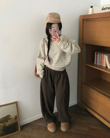 [BELLIDE MADE] スリットラインワイドトレーニングパンツ