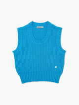ALARM MIX KNIT VEST BLUE_WOMAN