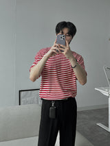 ASCLO Alone Mini Border Short Sleeve Knit (5color)