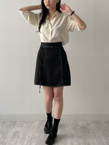 Stitch Banding Midi Skirt