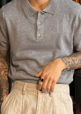 Summer Cool Plain Collar Short Sleeve Overfit Knit 8COLOR