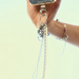 NO.489 [SILVER] BRIMFUL RIBBON PHONE GRIP