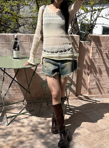 [S/S] Punching knit one piece