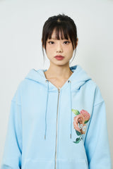  CEC GRAPHIC LOGO ZIP-UP HOODIE(SKY BLUE/기모)
