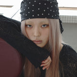 Star Square Scarf (black)