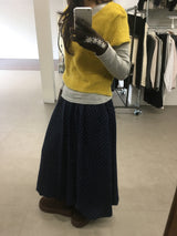 Wool Dot Balloon Skirt (2Colors)