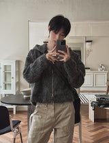 Rookie Mohair Cropped Hooded Jacket