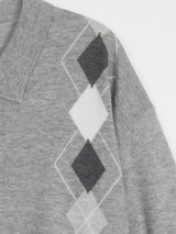 Peace Argyle Collar Cardigan