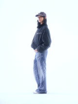 ICE BLUE HOT-FIX RHINESTONE CRINKLE WHISKER BOOTCUT JEANS