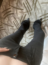 Pani Low-Rise Black Bootcut Pants