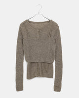 Durren V-Neck Layered Bustier Cardigan