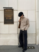 Jean Crack Washed Wide Denim
