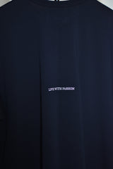 HEAVY JERSEY S/S COLLEGE TEE (NAVY)