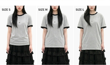 Essential Standard Short Sleeve Ringer T-shirt Red Heart Cream