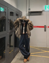 Kuro Two Way Fur Hooded Zip-up