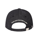HALF LOGO  APPLIQUE BALLCAP
 - BLACK