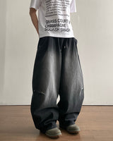 Dot Brush Denim Pants