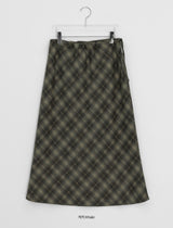 Tigent Peach Fuzz Check Long Skirt