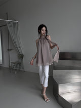 シアシアースカーフホルターワンピース (3color)