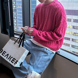 LMN Life Semi Oversized Fit Twisted Round Knitwear (5 colors)
