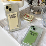 [Jelly] favorite things(green) Card pocket case