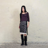 3 LAYERS CHECK SKIRT