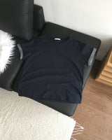 ターンバック クロップド ロールアップ ショートスリーブ Tシャツ