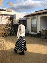 キッシュビッグドットバルーンロングスカート