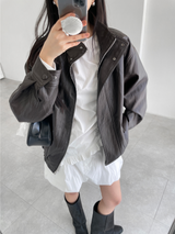 soft leather jumper