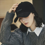 VARZAR Chain Logo Corduroy OG Fit Ball Cap / Black