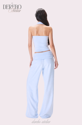 Object Sleeveless Flare Pants Sweat Suit Set (SET)