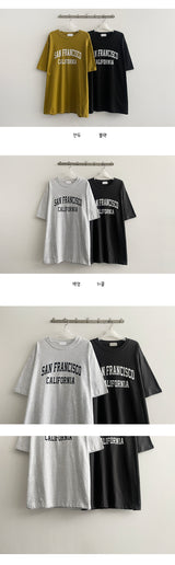 デューンズレタリング半袖Tシャツ (4 colors)