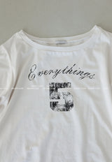 チャンスアンバランシードオフショルダールーズフィットTシャツ