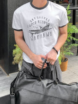 [Shoulder +3cm] Vintage Plain リンガー半袖Tシャツ