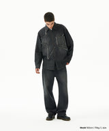 STAR RAW CUT DENIM SHIRT