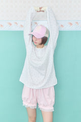 ココヘンリーネックワッフルトップ (WHITE)