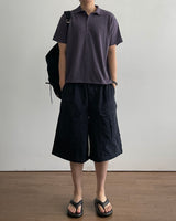 Koul Slub Collar Short Sleeve T