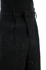 Sequin High-Waist Wide-Leg Trousers