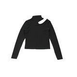 ショルダーカットアウトトップス