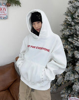Felt Studded Brushed Hoodie