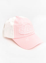 Vintage Scratched Washing  Two-tone Cap Pink