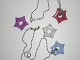 gleaming star dot necklace [white]