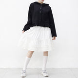 Blly Shirred Tiered Midi Skirt