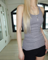 layered halter sleeveless