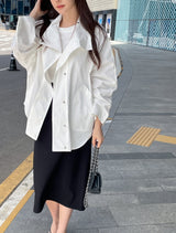 Baren Trench Half Coat Bomber Jacket