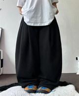10000ソルド❤バックフロントツーピンタックバルーンオーバーパンツ🩶🖤2カラー🩶S-XL