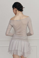 MAGNOLIA FRILL SKIRT grey